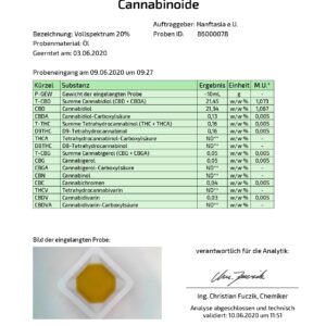 Vollspektrum CBD Öl 20% auf Basis von Hanföl (10ml, 20ml)
